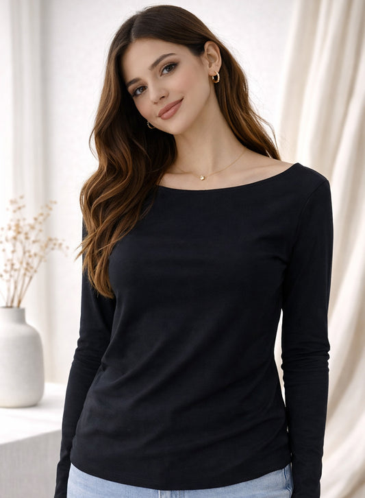 Boat Neckline Top