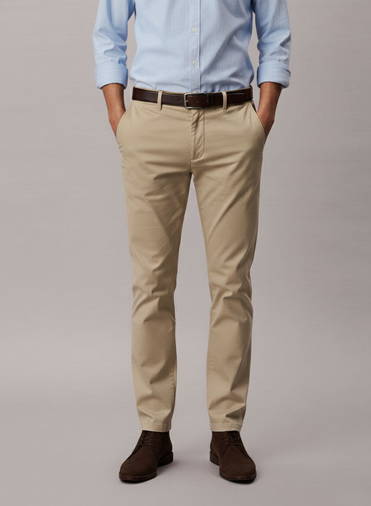 Chinos - Slim Fit Pants (Off-White)