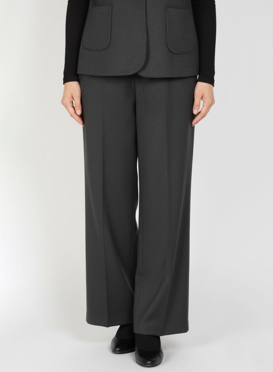 Classic Wool-Blend Three-piece Set (Charcoal)