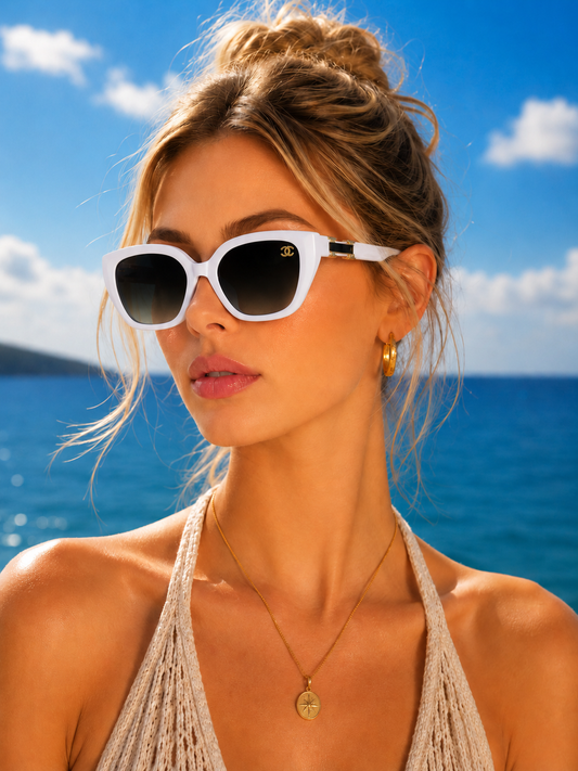Chanel UV 400 Sunglasses - White
